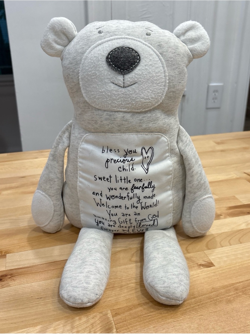 Demdaco Bear Plush Bless You Precious Child Poetic Threads Teddy Bear Animal